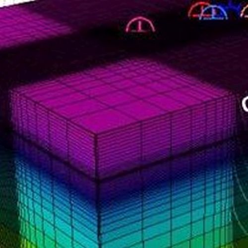 Geomechanisches Reservoirmodell eingebettet in side-, over- und underburden.