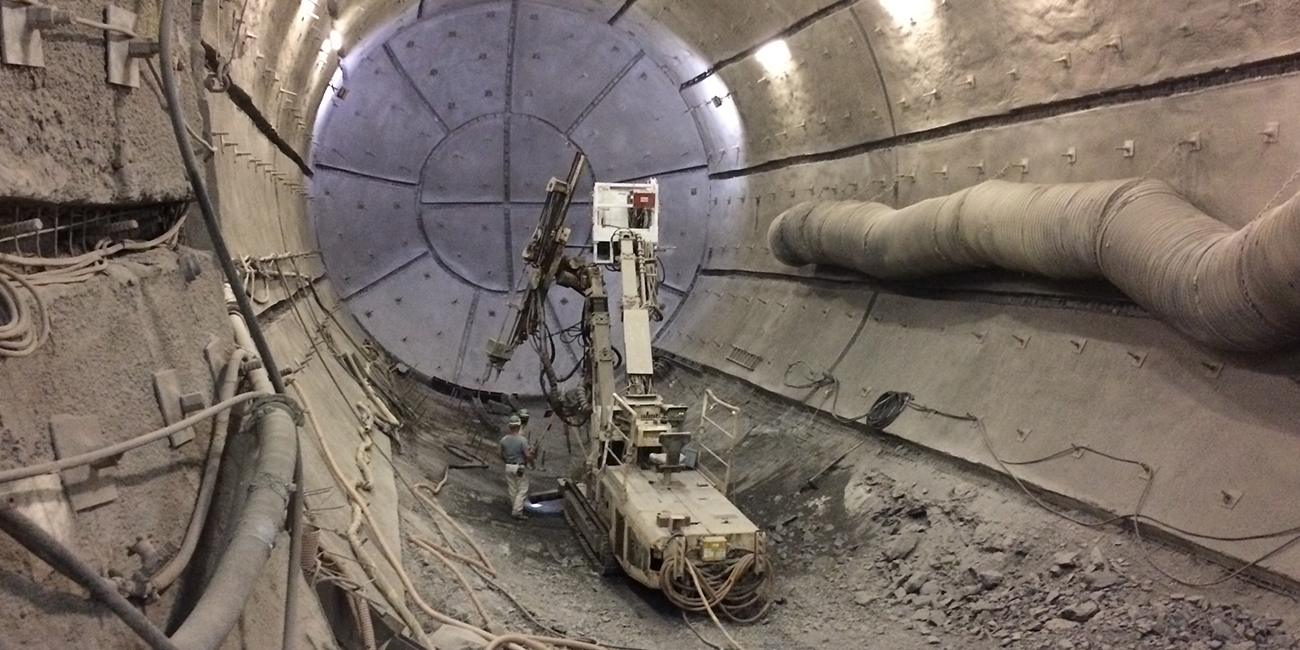 Felsbau im Schacht Konrad bei Salzgitter für ein Endlager für schwach- bis mittelradioaktive Abfälle